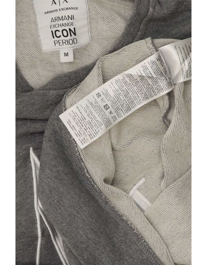 Armani Exchange Mens Graphic Sweatshirt Jumper Medium Grey Cotton