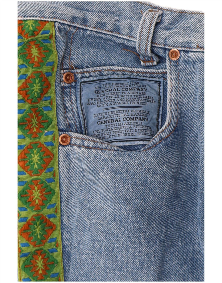 General Company Womens Straight Jeans W30 L33 Blue Geometric