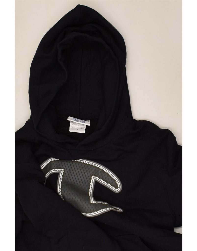 CHAMPION Boys Graphic Hoodie Jumper 12-13 Years Medium Black Cotton | Vintage Champion | Thrift | Second-Hand Champion | Used Clothing | Messina Hembry 