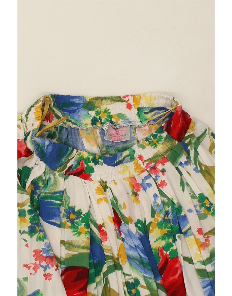 VINTAGE Womens A-Line Skirt IT 42 Medium W28  Multicoloured Floral Vintage Vintage and Second-Hand Vintage from Messina Hembry 