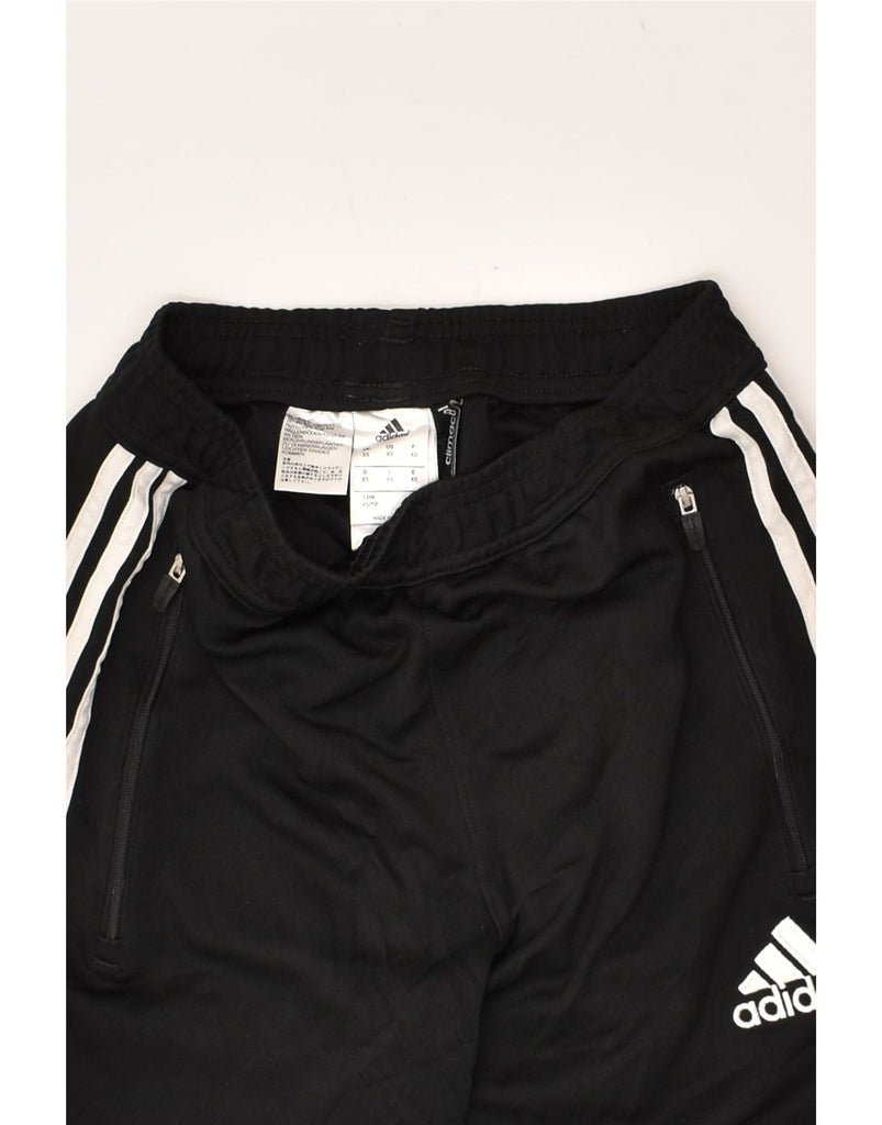 ADIDAS Womens Climacool Tracksuit Trousers UK 4 XS Black Polyester | Vintage Adidas | Thrift | Second-Hand Adidas | Used Clothing | Messina Hembry 