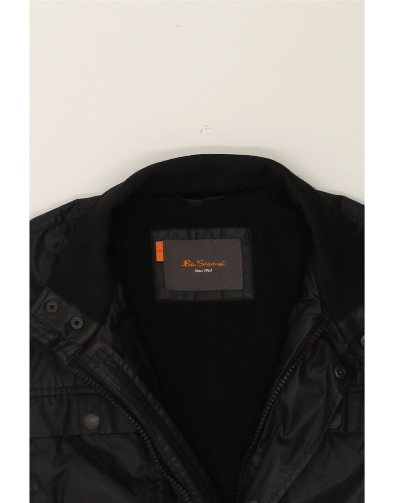 BEN SHERMAN Mens Utility Jacket UK 38 Medium Black Polyester | Vintage Ben Sherman | Thrift | Second-Hand Ben Sherman | Used Clothing | Messina Hembry 