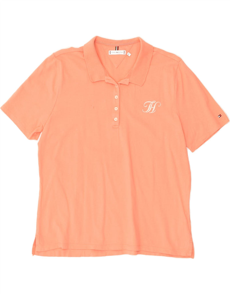 TOMMY HILFIGER Womens Polo Shirt UK 20 2XL Orange Cotton | Vintage Tommy Hilfiger | Thrift | Second-Hand Tommy Hilfiger | Used Clothing | Messina Hembry 