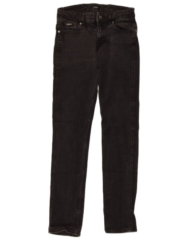 Hugo Boss Mens Slim Jeans W30 L31 Black Cotton