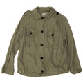 Fat Face Womens Oversized Military Jacket UK 8 Small Green Linen