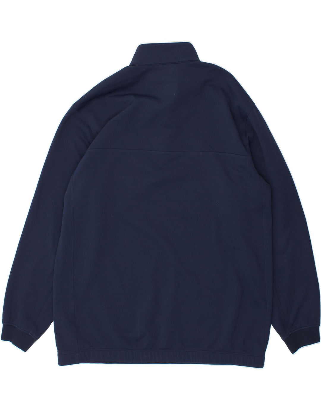 NIKE Mens Zip Neck Sweatshirt Jumper UK 46/48 XL Navy Blue Polyester Vintage Nike and Second-Hand Nike from Messina Hembry 