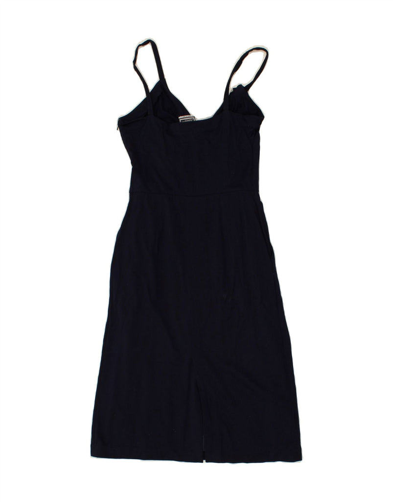 LUISA SPAGNOLI Womens Slip Dress IT 42 Medium Navy Blue Cotton Vintage Luisa Spagnoli and Second-Hand Luisa Spagnoli from Messina Hembry 