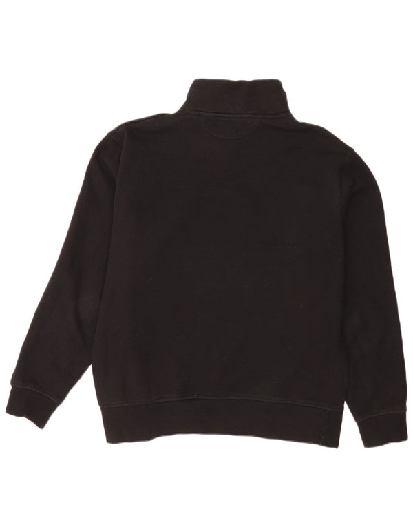Zara Mens Zip Neck Sweatshirt Jumper Large Black Cotton