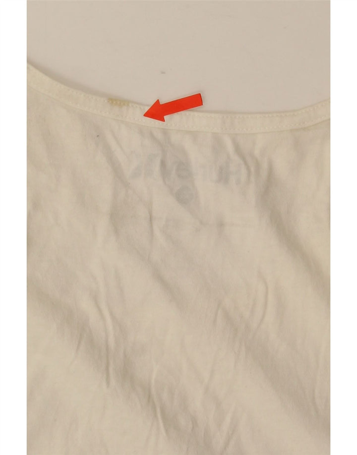 HURLEY Mens Graphic Vest Top XL White Cotton
