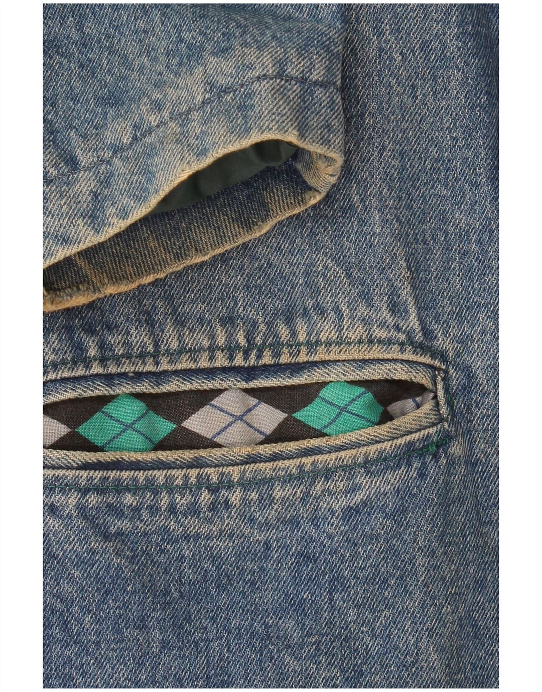 Vintage Mens Denim Jacket UK 38 Medium Blue
