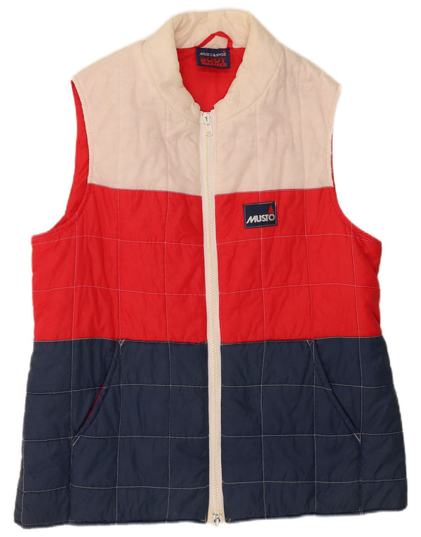 Musto Mens Padded Gilet UK 38 Medium Multicoloured Colourblock Nylon