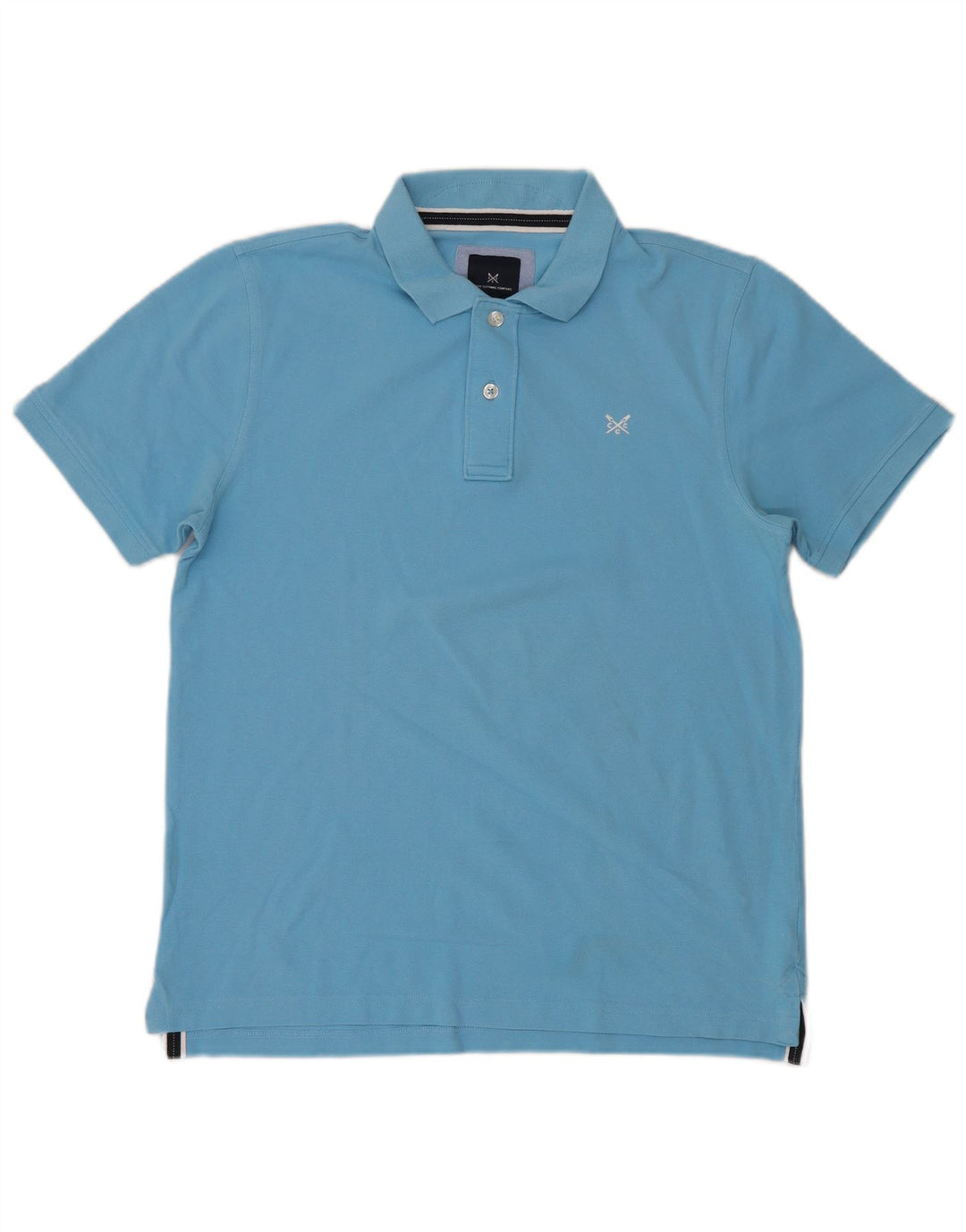 CREW CLOTHING Mens Polo Shirt Large Blue Cotton