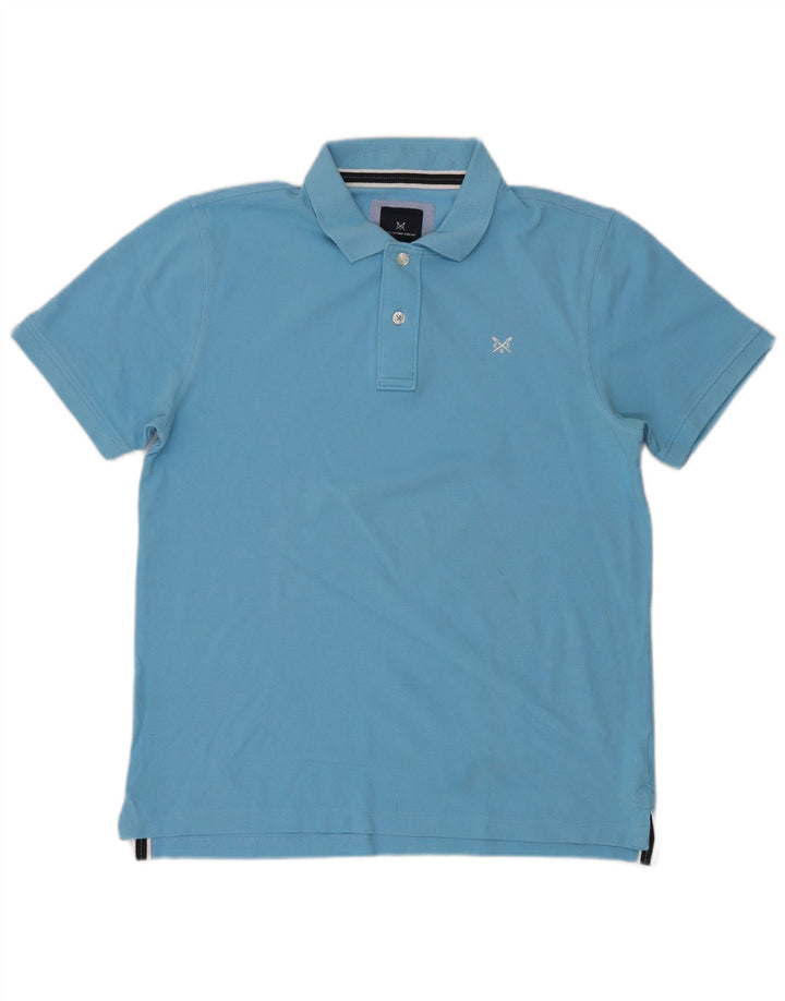 CREW CLOTHING Mens Polo Shirt Large Blue Cotton