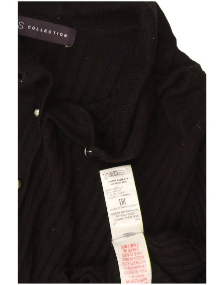 Marks & Spencer Womens Polo Shirt UK 18 XL  Black Viscose
