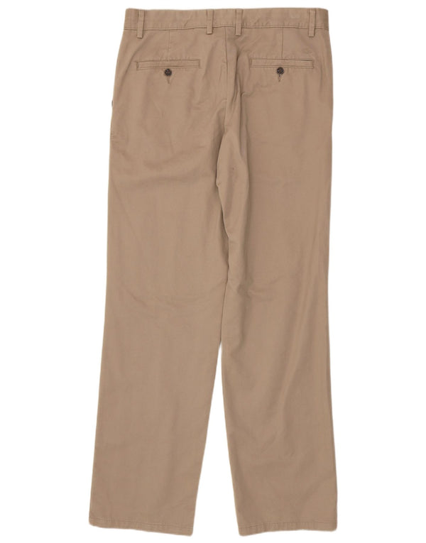 DOCKERS Mens Straight Chino Trousers W34 L34 Beige Cotton
