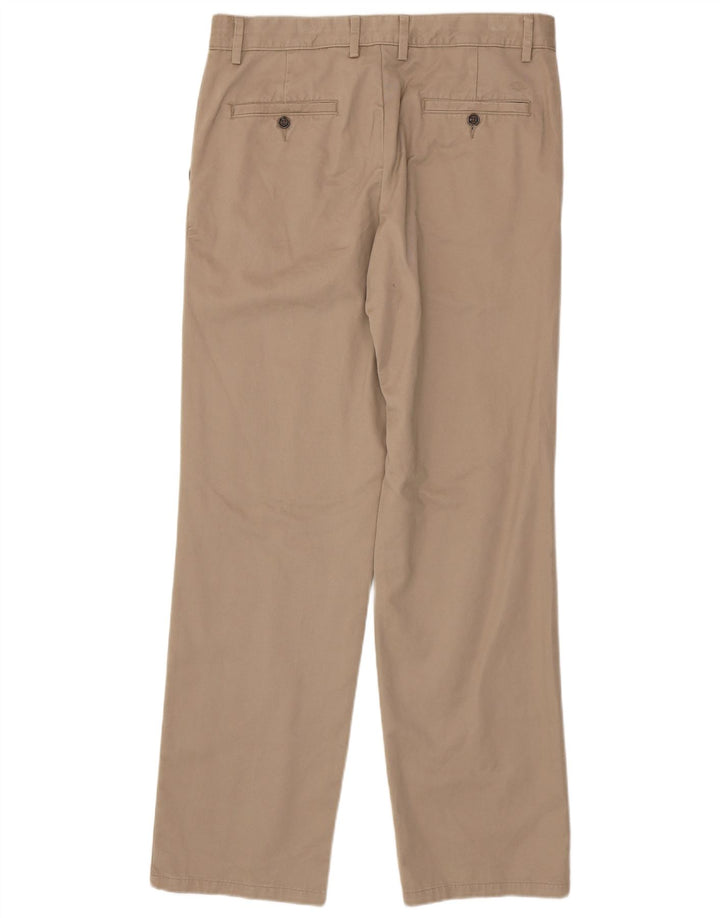 DOCKERS Mens Straight Chino Trousers W34 L34 Beige Cotton