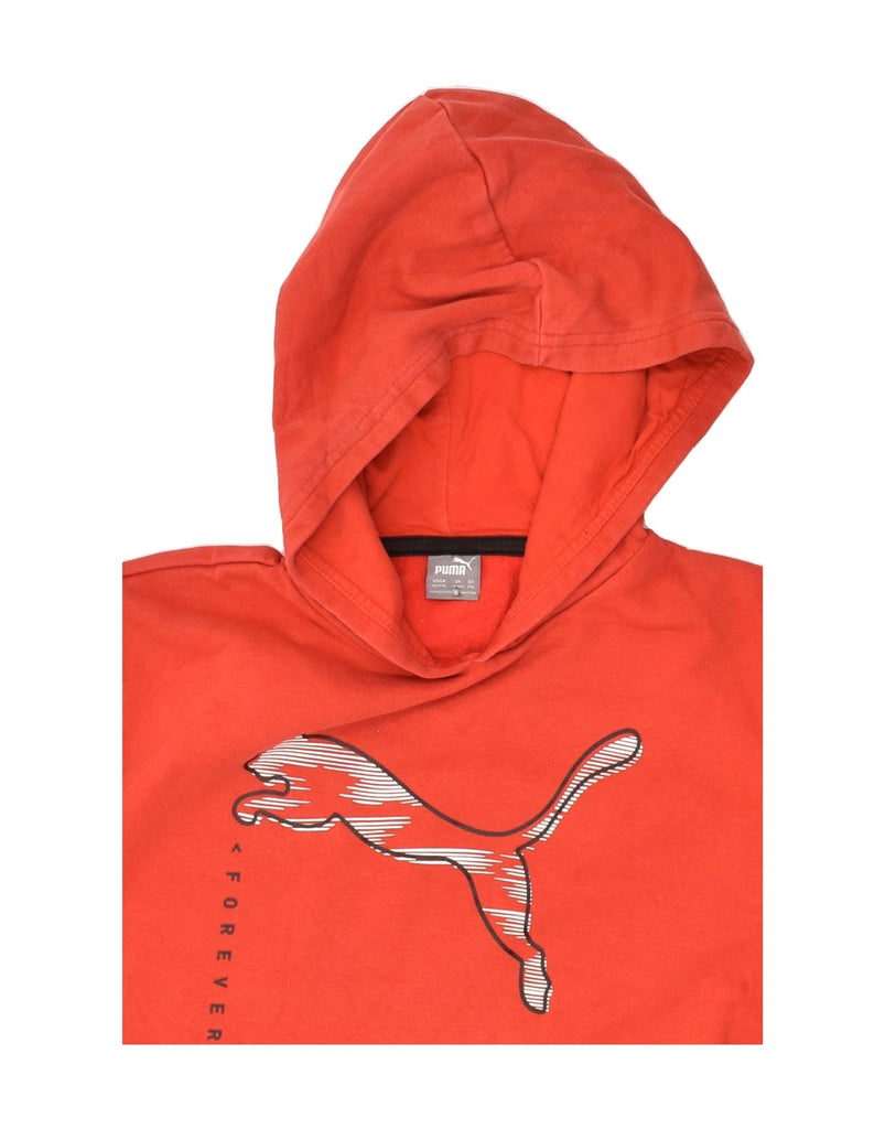 PUMA Boys Graphic Hoodie Jumper 15-16 Years Red Cotton | Vintage Puma | Thrift | Second-Hand Puma | Used Clothing | Messina Hembry 