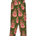 VINTAGE Womens Slim Casual Trousers W24 L26  Green Floral | Vintage Vintage | Thrift | Second-Hand Vintage | Used Clothing | Messina Hembry 