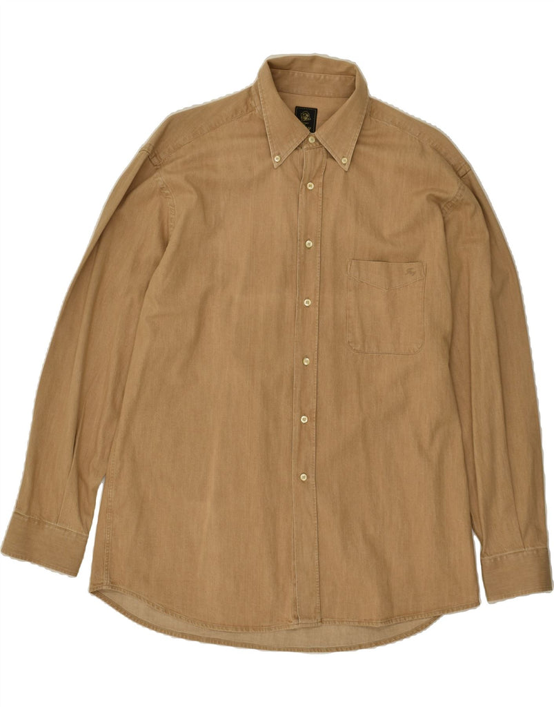 FAY Mens Shirt XL Brown Cotton | Vintage Fay | Thrift | Second-Hand Fay | Used Clothing | Messina Hembry 