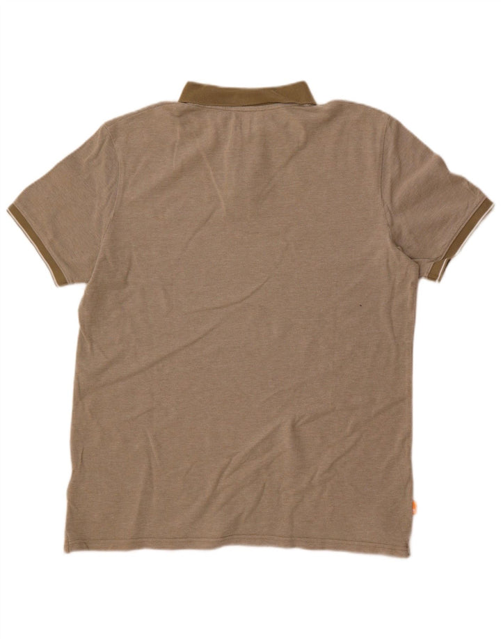 Timberland Mens Regular Fit Polo Shirt Medium Khaki Cotton