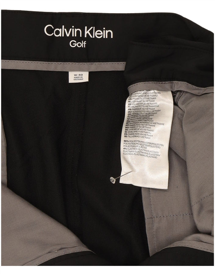 Calvin Klein Mens Chino Shorts W40 XL  Black Polyester