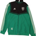 ADIDAS Mens Climalite Tracksuit Top Jacket Medium Green Colourblock