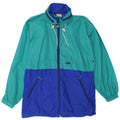 K-Way Mens Hooded Rain Jacket UK 38 Medium Green Colourblock Polyamide
