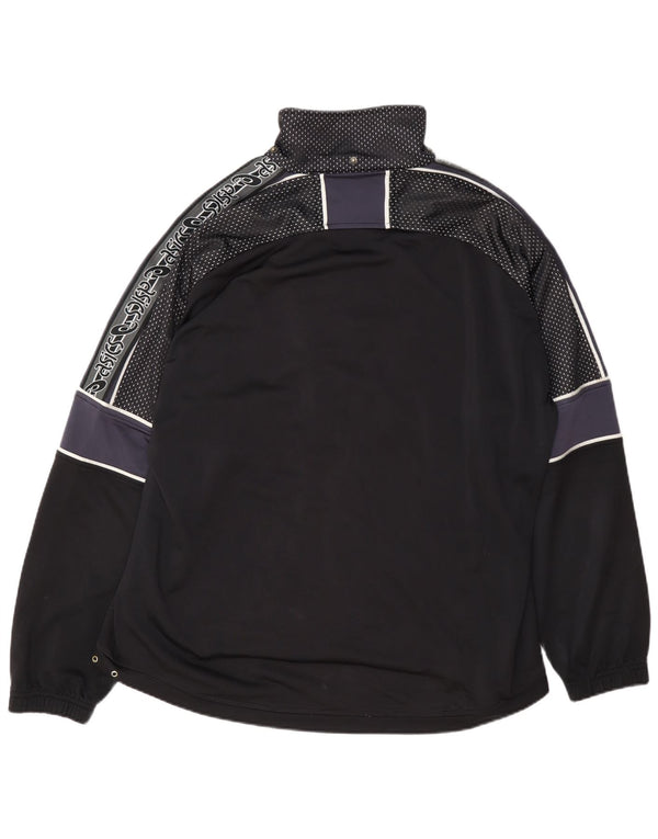 Asics Mens Regular Fit Tracksuit Top Jacket XL Black Colourblock