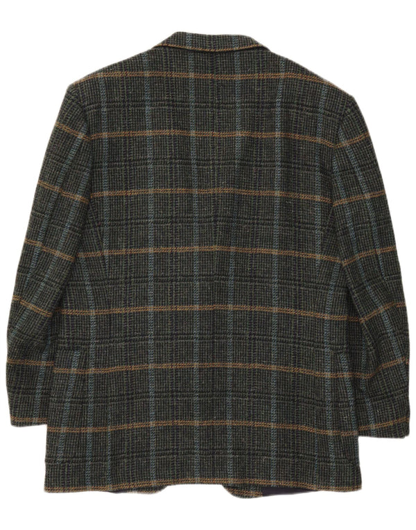 Nino Cerruti Mens 2 Button Blazer Jacket IT 54 2XL Green Check Wool