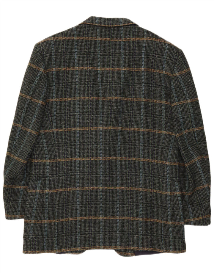 Nino Cerruti Mens 2 Button Blazer Jacket IT 54 2XL Green Check Wool