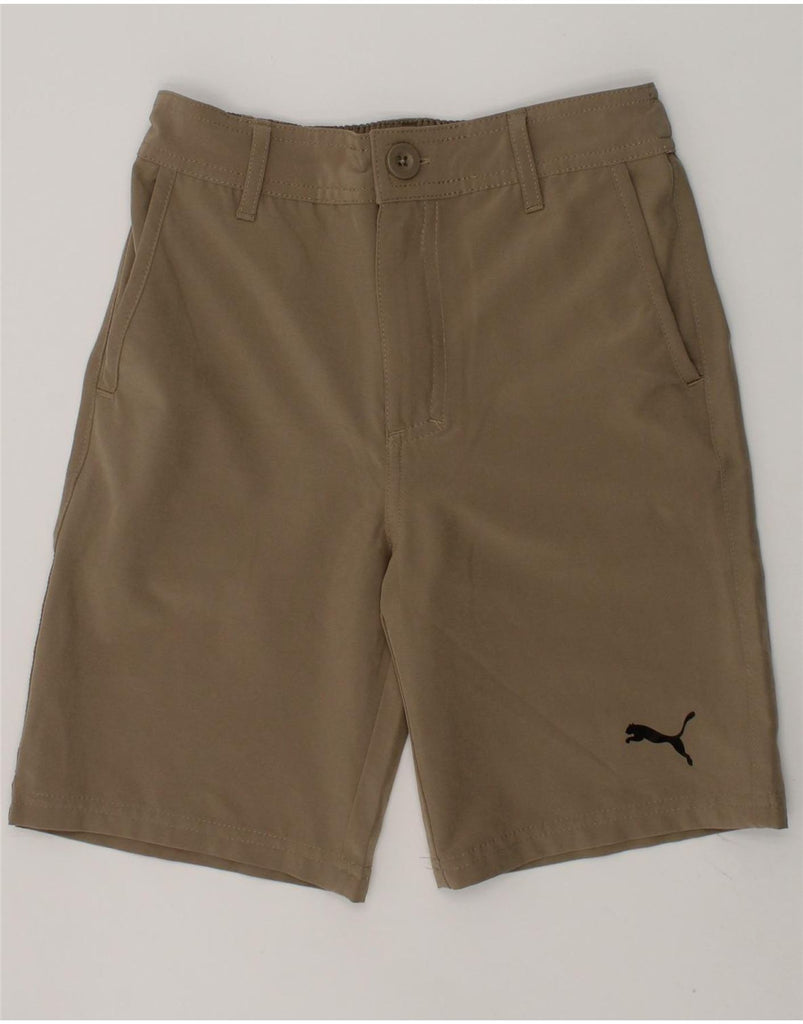 PUMA Boys Chino Shorts 6-7 Years W24  Brown Polyester | Vintage Puma | Thrift | Second-Hand Puma | Used Clothing | Messina Hembry 