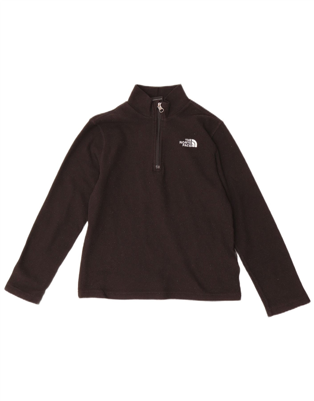 The North Face Boys 1/4 Zip Fleece Jumper 10-11 Years Medium Black