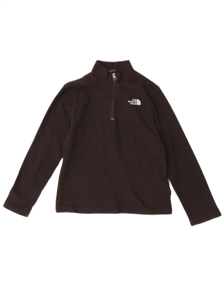 The North Face Boys 1/4 Zip Fleece Jumper 10-11 Years Medium Black