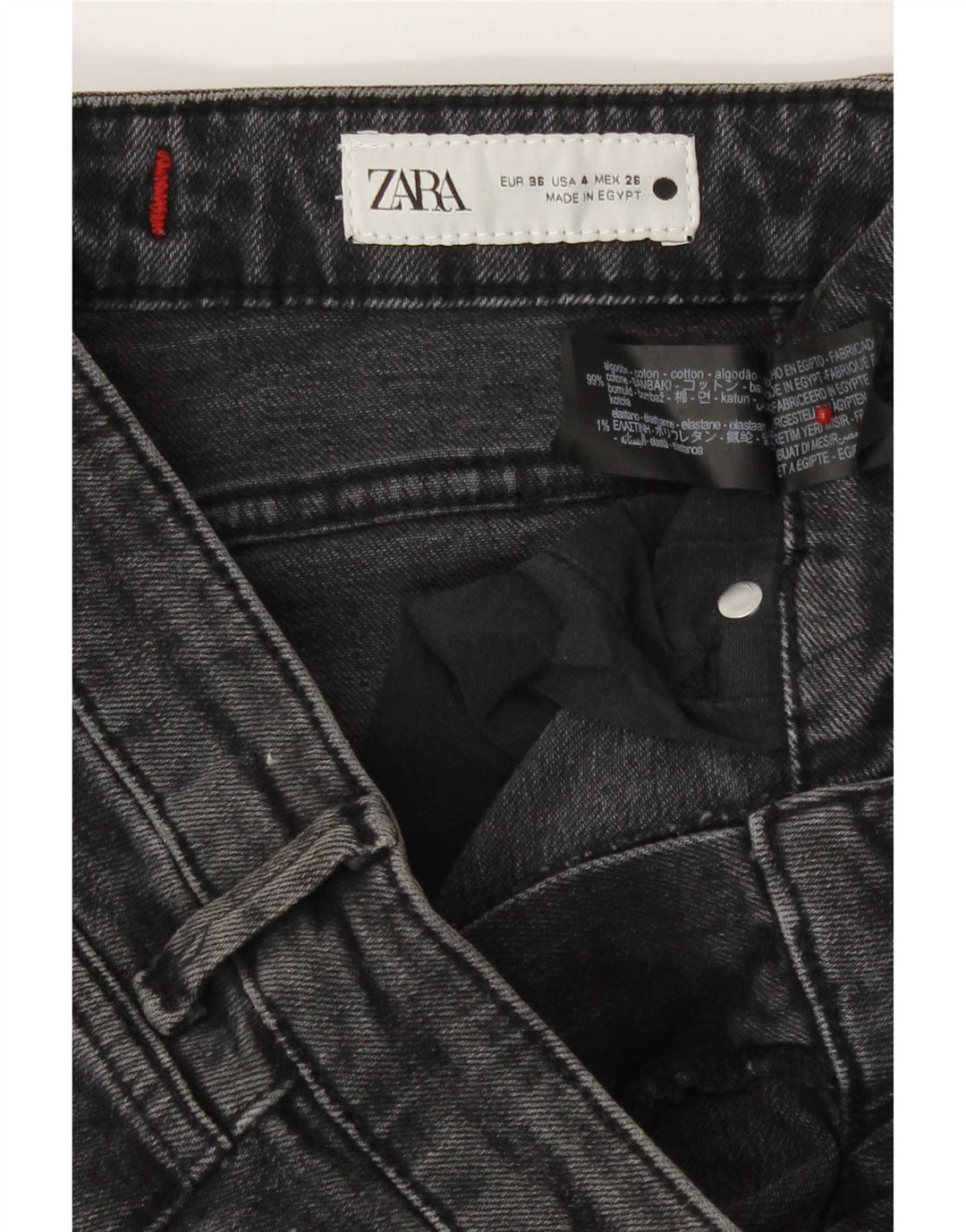 Zara Womens Bootcut Jeans EU 36 XS W26 L27 Grey Cotton