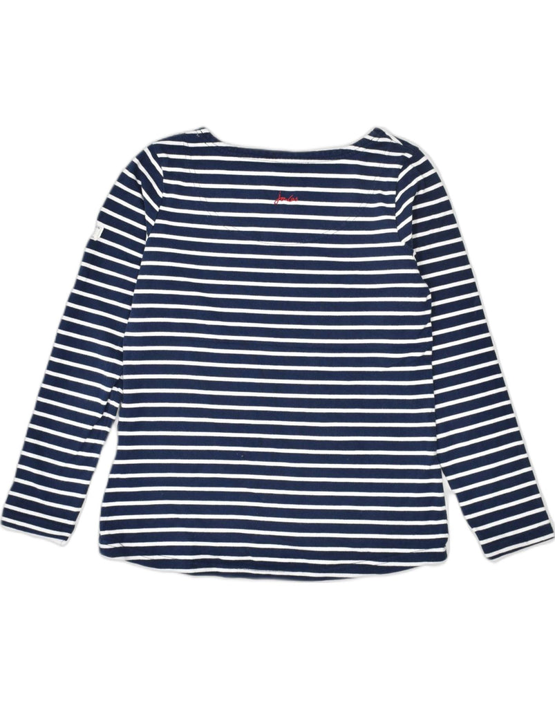 JOULES Womens Premium Top Long Sleeve UK 6 XS Blue Striped Cotton | Vintage | Thrift | Second-Hand | Used Clothing | Messina Hembry 