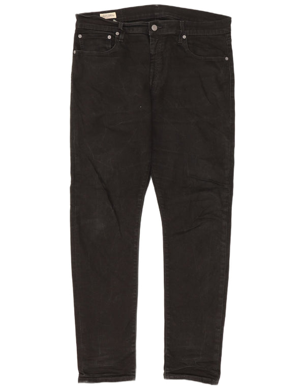 Levi's Mens 512 Tapered Slim Jeans W36 L32 Black Cotton