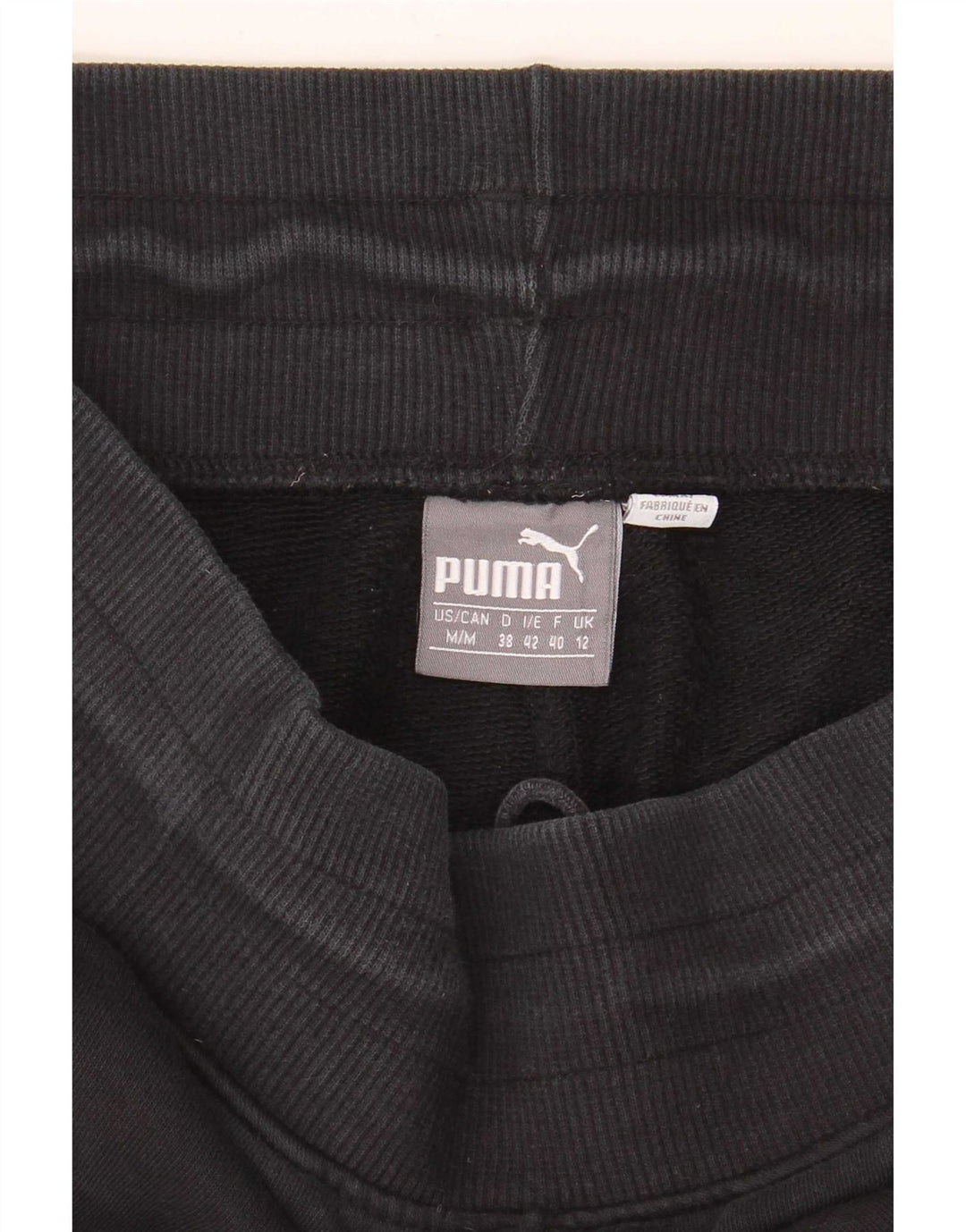 Puma Womens Tracksuit Trousers Joggers UK 12 Medium Black Colourblock