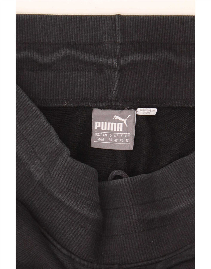 Puma Womens Tracksuit Trousers Joggers UK 12 Medium Black Colourblock