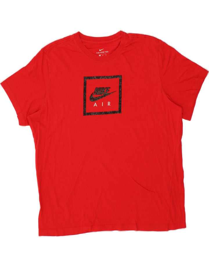 NIKE Mens Graphic T-Shirt Top XL Red Vintage Nike and Second-Hand Nike from Messina Hembry 