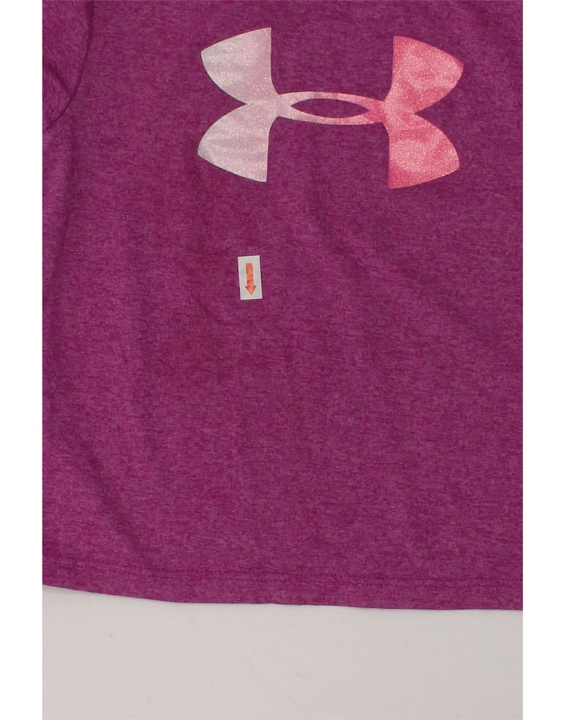 UNDER ARMOUR Girls Graphic T-Shirt Top 2-3 Years Purple Polyester | Vintage Under Armour | Thrift | Second-Hand Under Armour | Used Clothing | Messina Hembry 