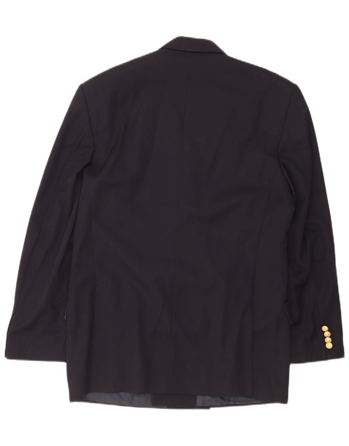 Paul & Shark Mens Double Breasted Blazer Jacket IT 50 Large Navy Blue Wool