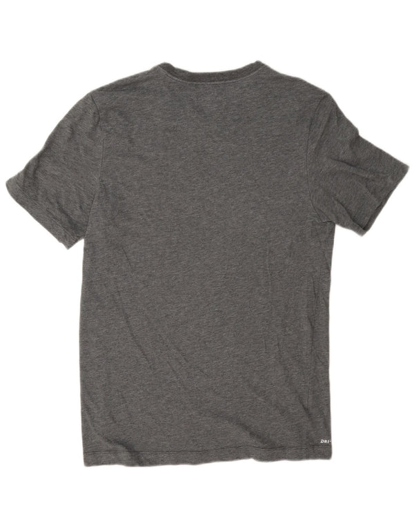 Nike Mens Dri Fit Graphic T-Shirt Top Small Grey Cotton