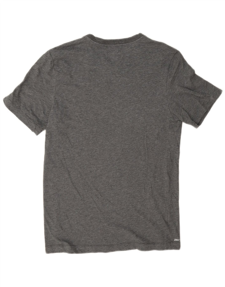 Nike Mens Dri Fit Graphic T-Shirt Top Small Grey Cotton