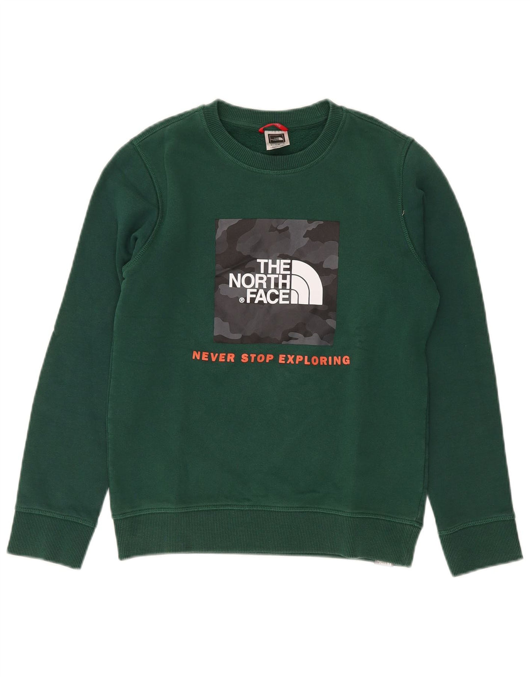 THE NORTH FACE Boys Graphic Sweatshirt Jumper 11-12 Years Large Green