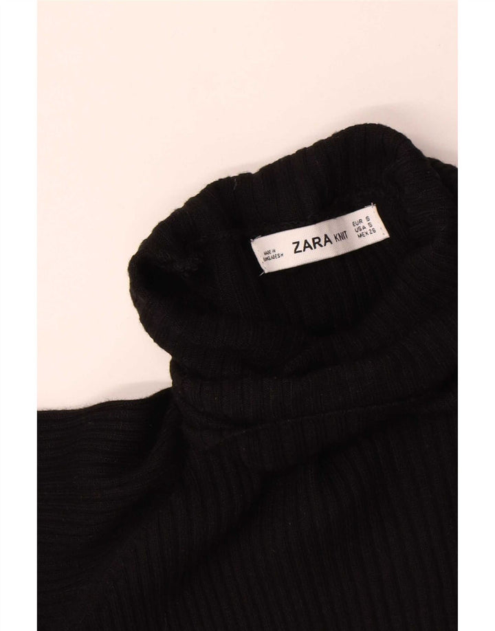 Zara Womens Maxi Jumper Dress UK 8 Small Black