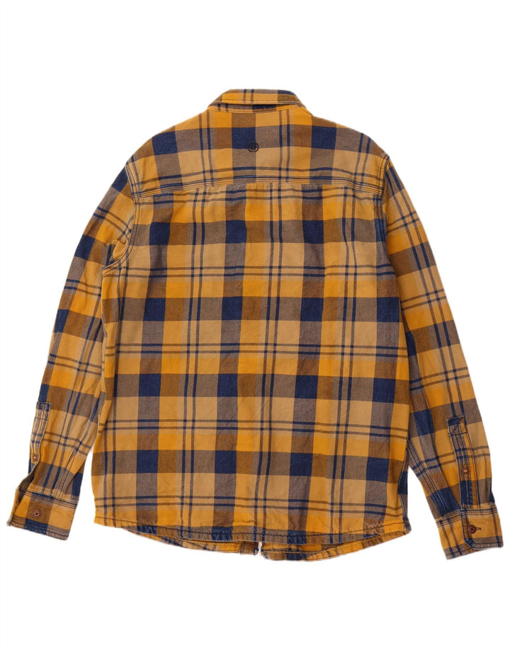 Fat Face Mens Regular Fit Flannel Shirt Large Yellow Check Cotton