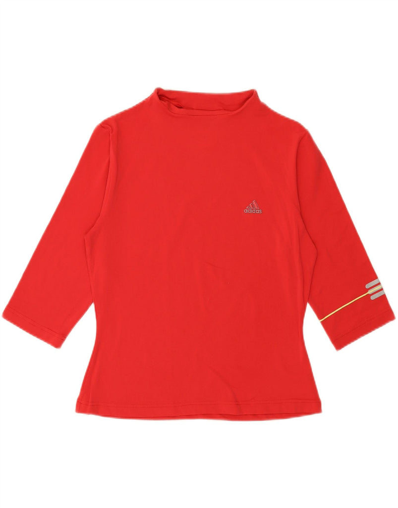 ADIDAS Womens Top 3/4 Sleeve UK 14 Large  Red Polyamide Vintage Adidas and Second-Hand Adidas from Messina Hembry 