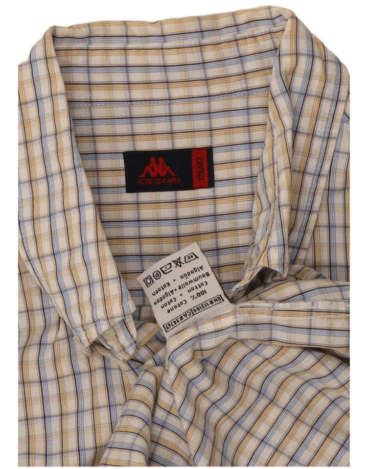 Kappa Mens Short Sleeve Shirt 3XL Multicoloured Check Cotton