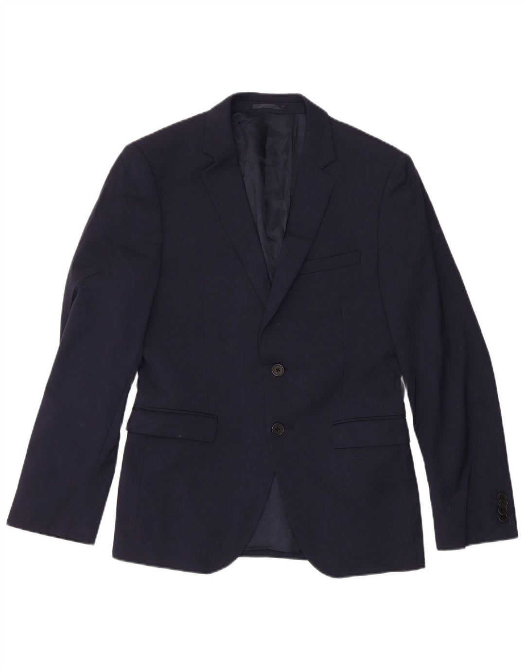 Dkny Mens Slim Fit 2 Button Blazer Jacket UK 38 Medium Navy Blue Wool