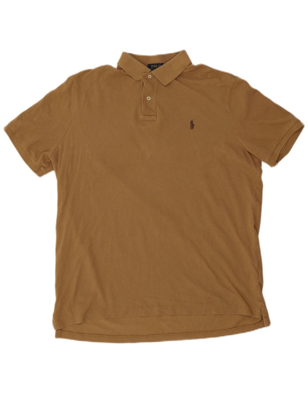 Polo Ralph Lauren Mens Classic Fit Shirt Large Brown Cotton